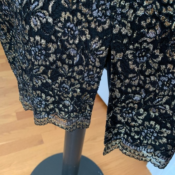 Black and Gold Laced Dress - Picture 2 of 4